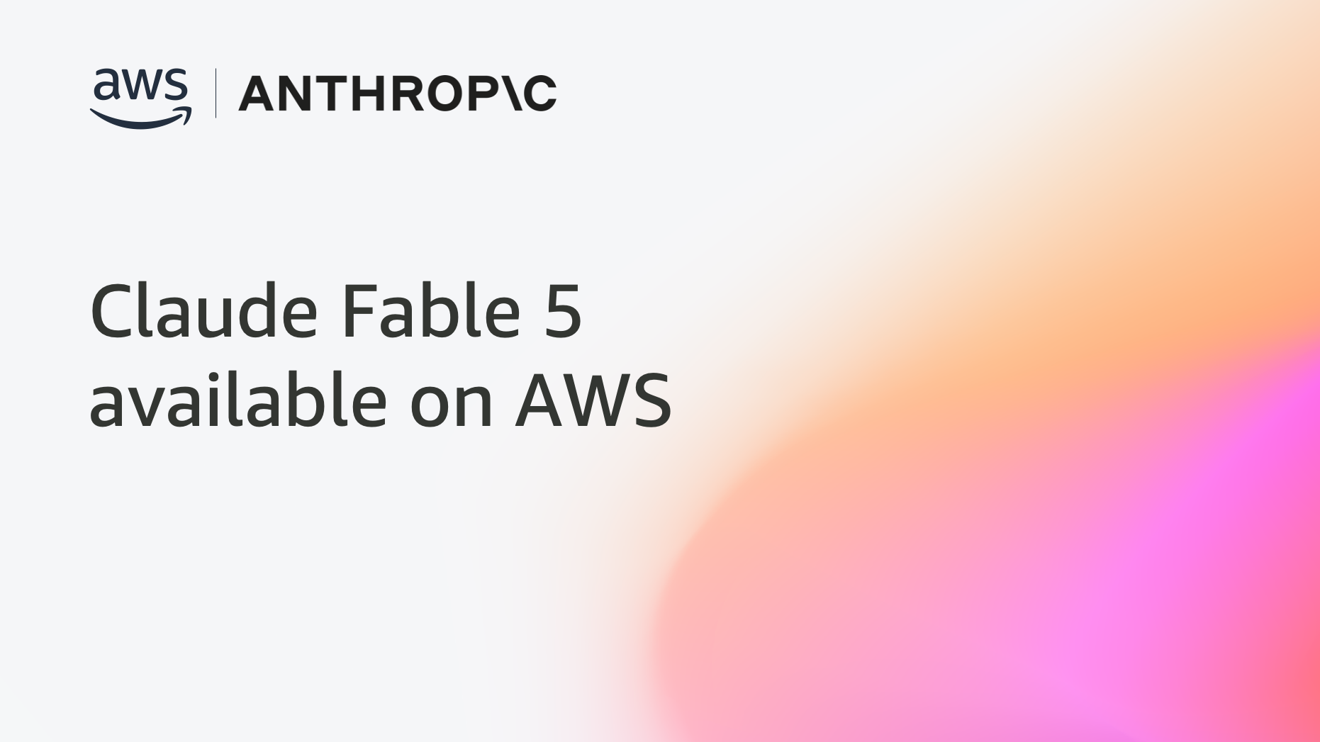 AWS Anthropic Claude Fable 5 available on AWS